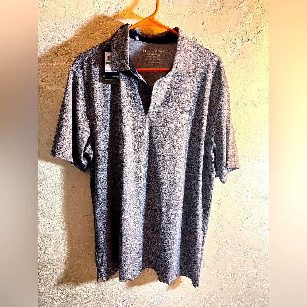 Under Armour Gray Polo Shirt Classic Design The Playoff Polo NWT